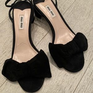 Miu Miu Kitten Heel Sandals